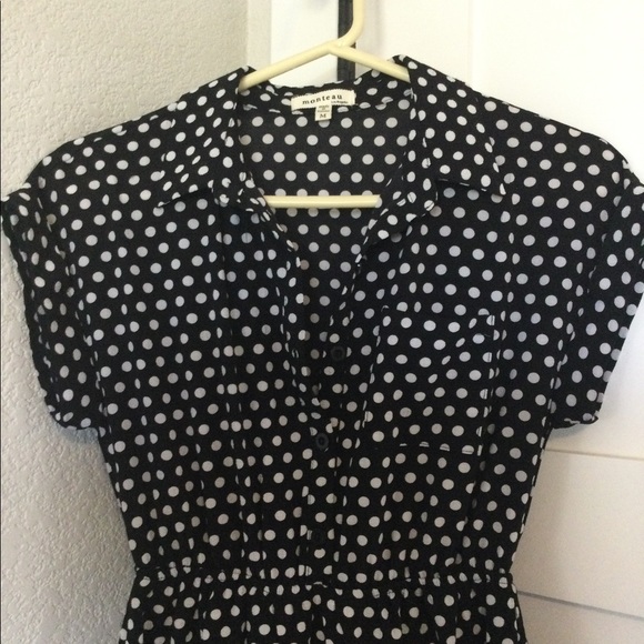 Polka dot mini dress size Medium - Picture 2 of 4